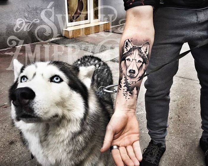 szuper kutyás tetoválás